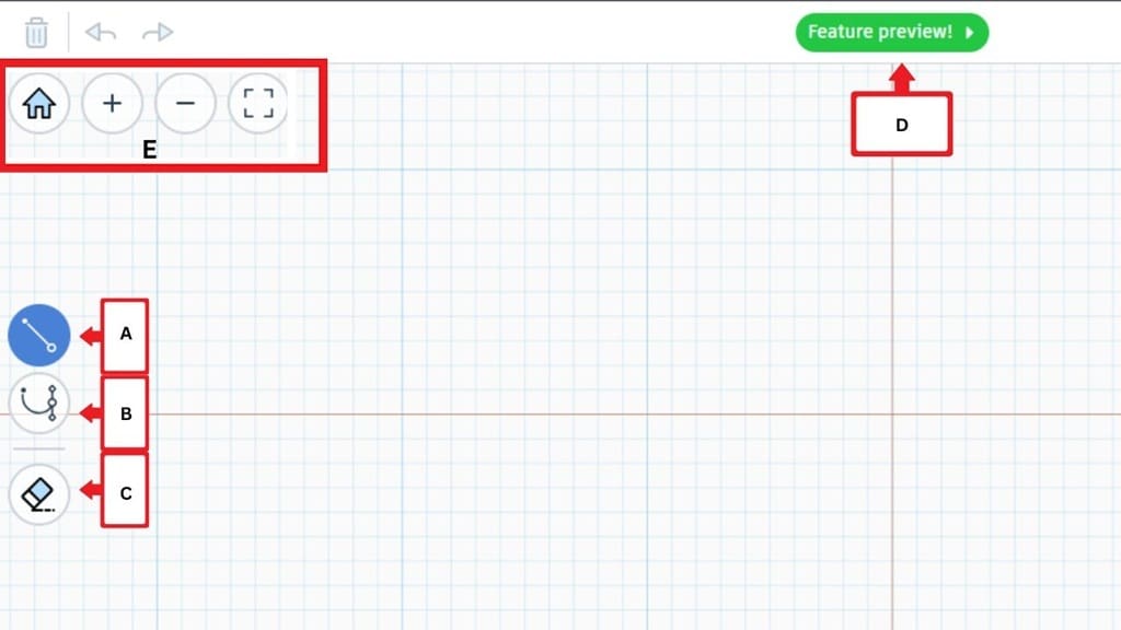 Tools in Sketch workspace are easy to locate