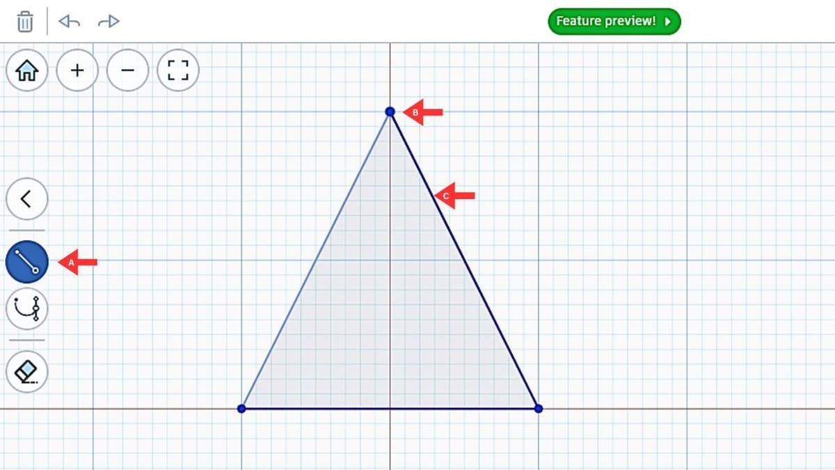 First step into sketching the Reuleaux Triangle