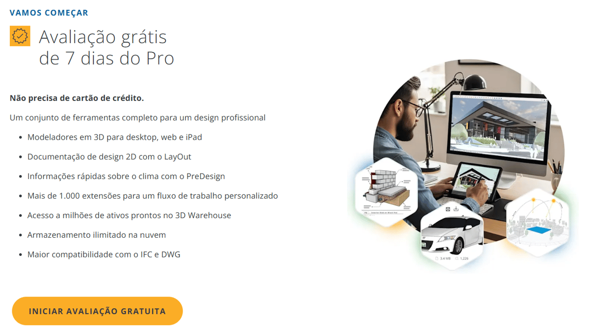 Foto de Baixar SketchUp / SketchUp&nbsp;gratuito: Versão Pro completa — Teste gratuito