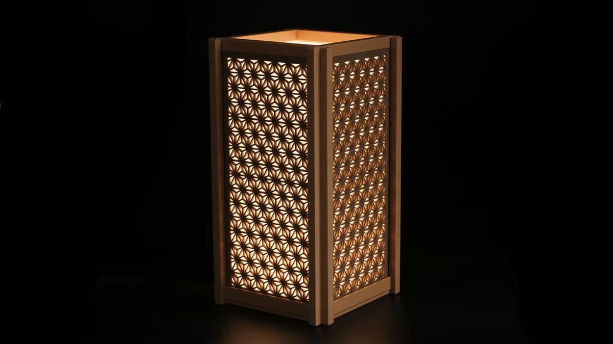 Photo de Idée d'impression 3D / Objets 3D à imprimer en 3D: Lampe Shoji Kumiko Asanoha