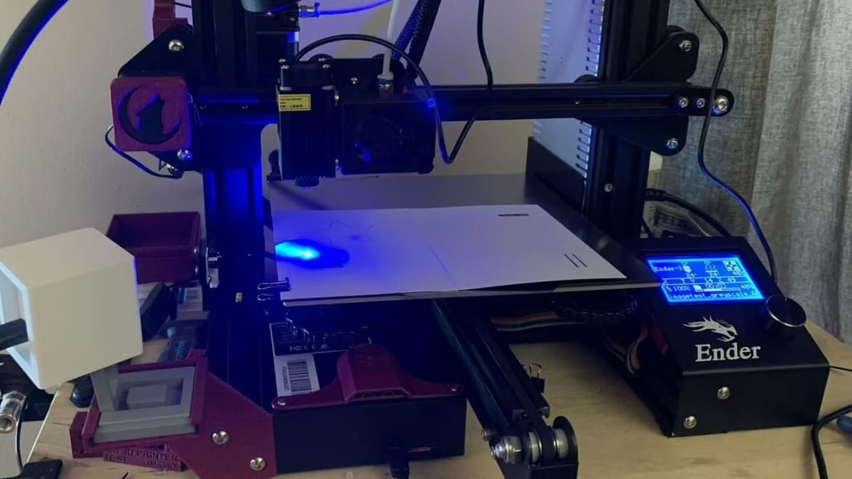 An Ender 3 with the official Creality laser kit