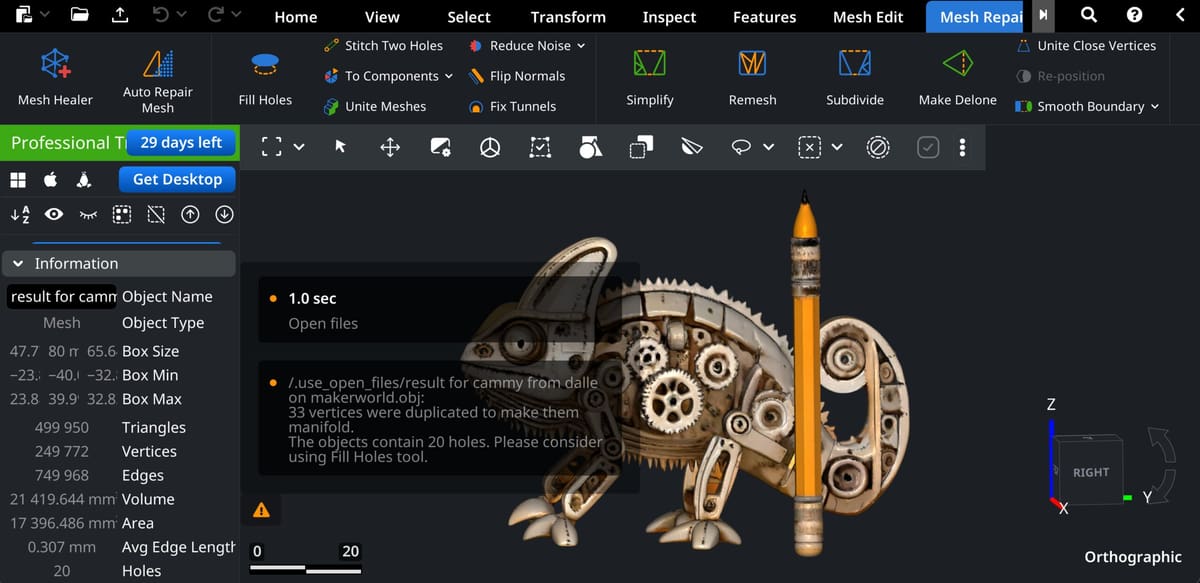 Image of STL File Repair Tools: MeshInspector