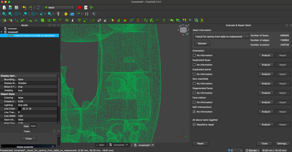 Image of STL File Repair Tools: FreeCAD