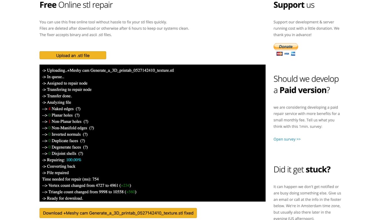Image of STL File Repair Tools: Formware