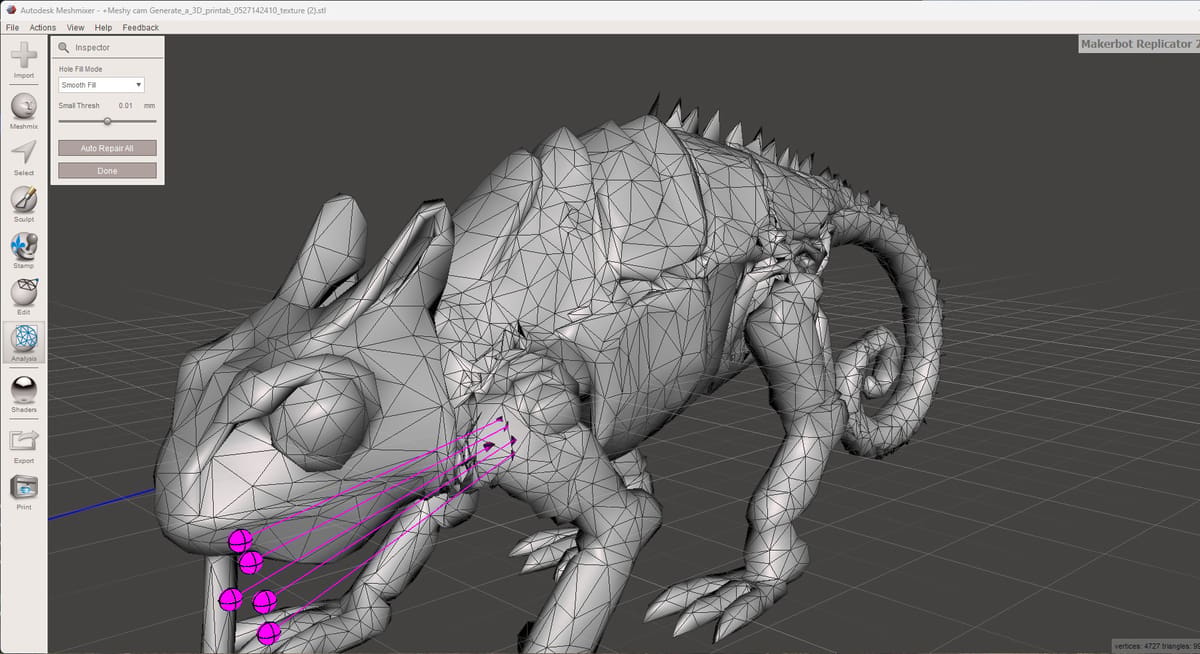 Image of STL File Repair Tools: Meshmixer