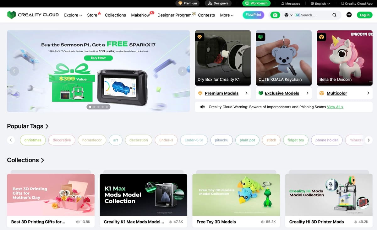 Photo de Fichier STL gratuit, fichier pour imprimante&nbsp;3D, modèle&nbsp;3D gratuit: Creality Cloud
