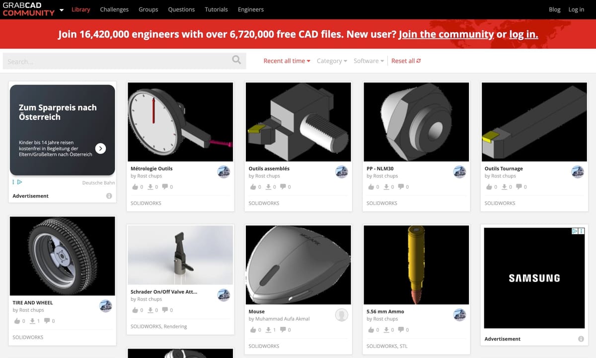 Photo de Fichier STL gratuit, fichier pour imprimante&nbsp;3D, modèle&nbsp;3D gratuit: GrabCAD Community Library