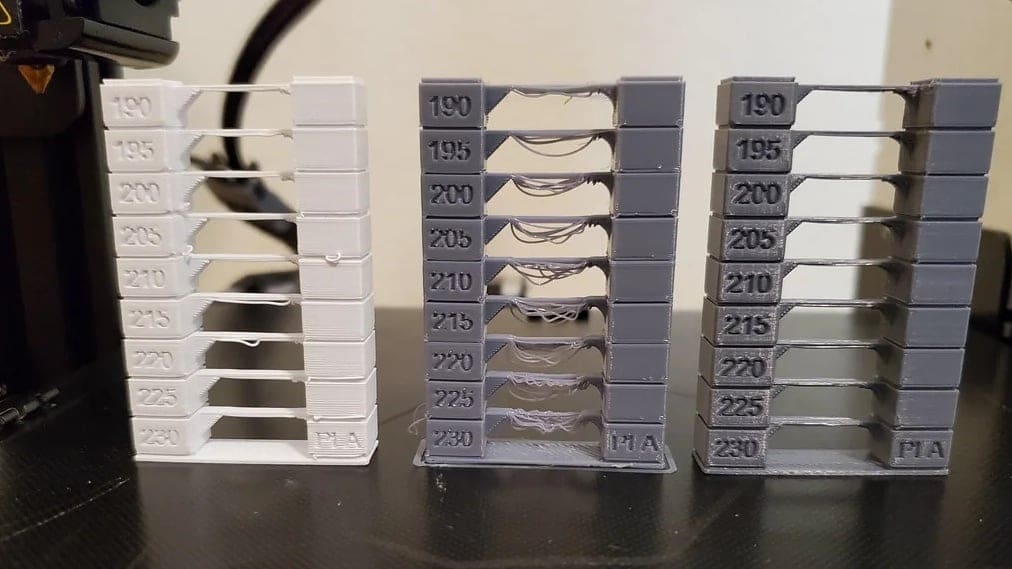 A temperature tower helps find the best temperature settings, which could alleviate banding