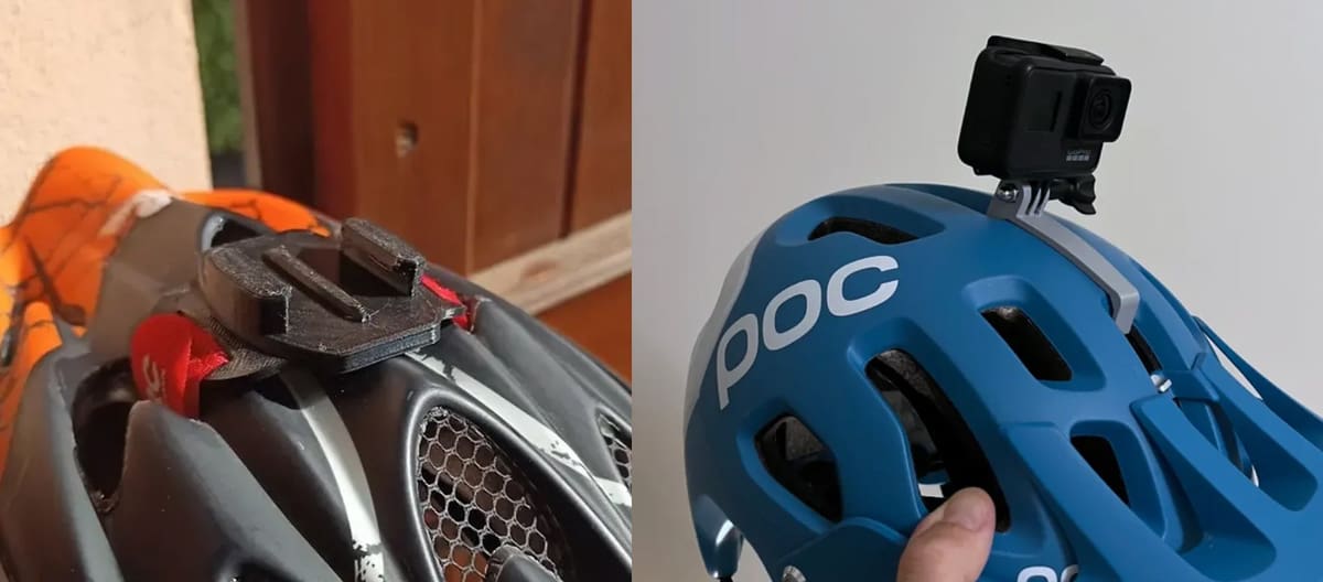 Image of 3D printed bike accessories: GoPro Helmet Mount