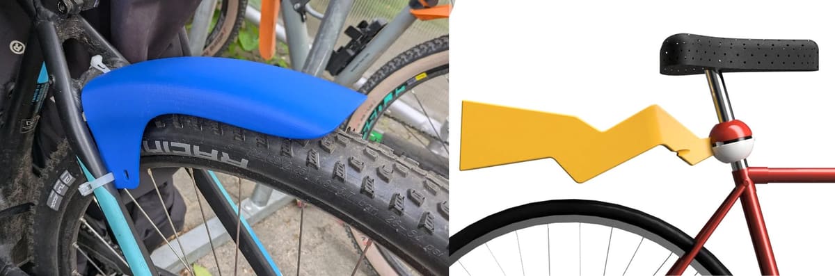Image of 3D printed bike accessories: Mudguards