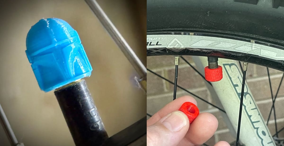 Image of 3D printed bike accessories: Custom Valve Caps