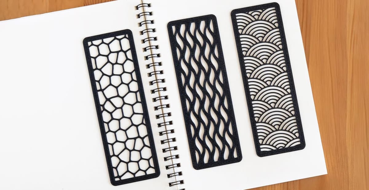 Photo de Idée d'impression 3D / Objets 3D à imprimer en 3D: Marque-pages minimalistes en dessin au trait