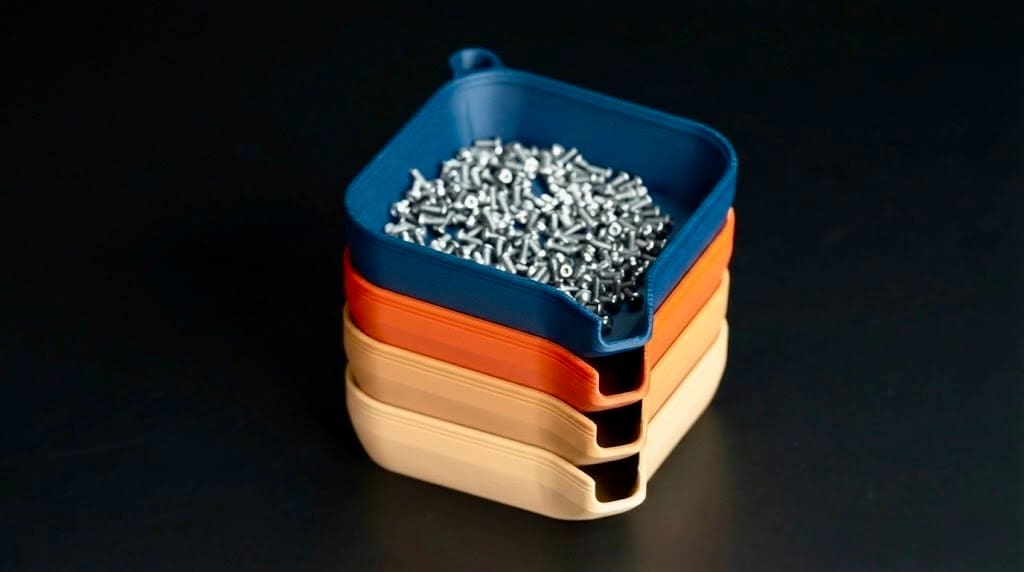 Photo de Idée d'impression 3D / Objets 3D à imprimer en 3D: Boîte de rangement empilable à versement facile