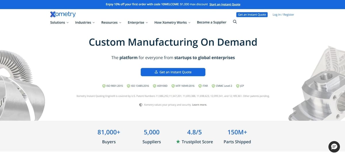 Image of Parts On Demand: Top Online 3D Printing Services: Xometry