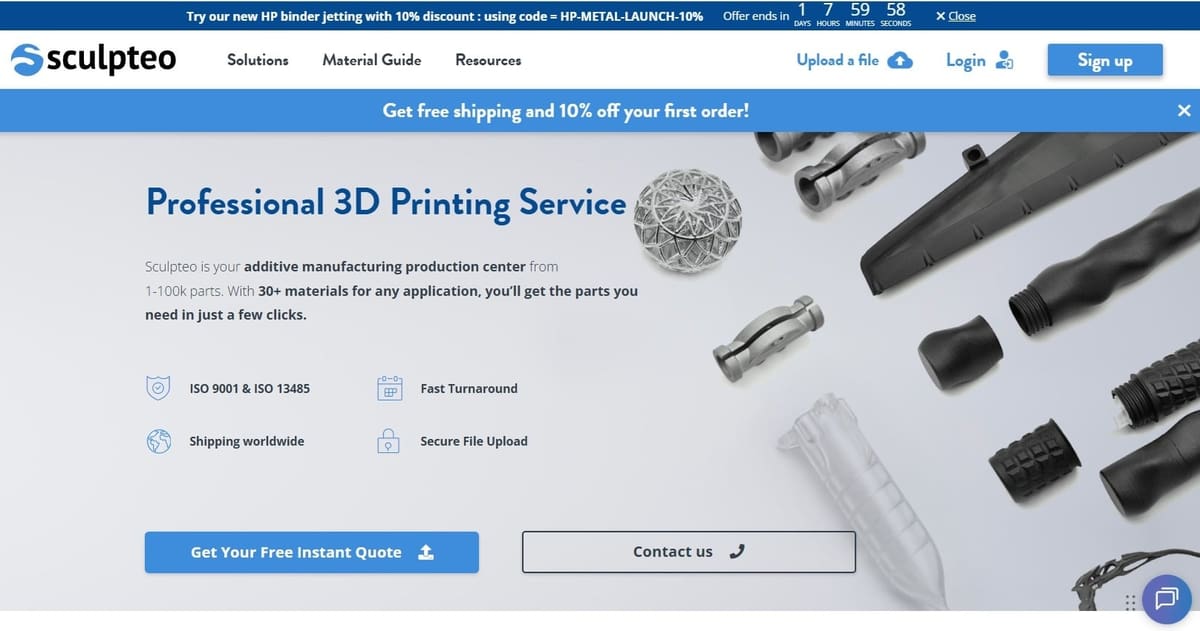 Image of Parts On Demand: Top Online 3D Printing Services: Sculpteo