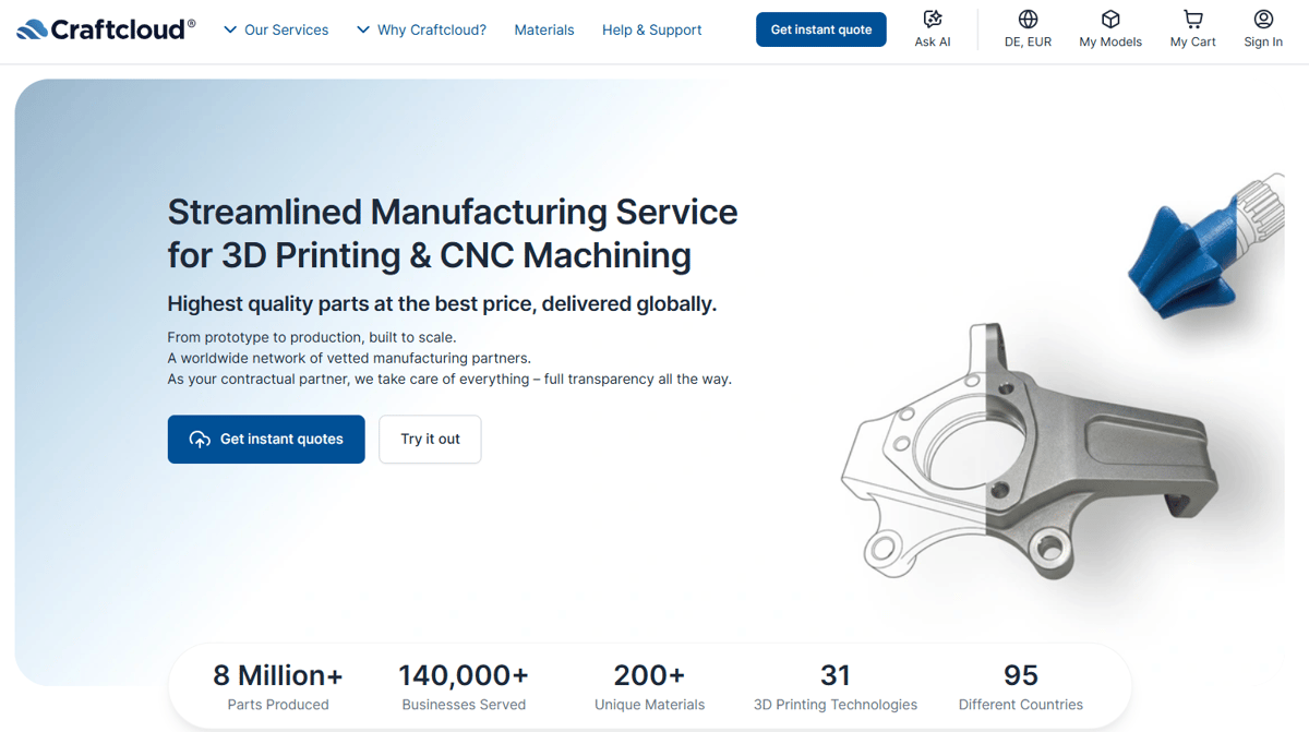 Image of Parts On Demand: Top Online 3D Printing Services: Craftcloud