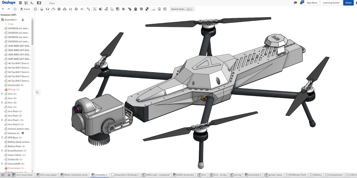Image of 3D printed drone: Printing Files vs. Designing Drones