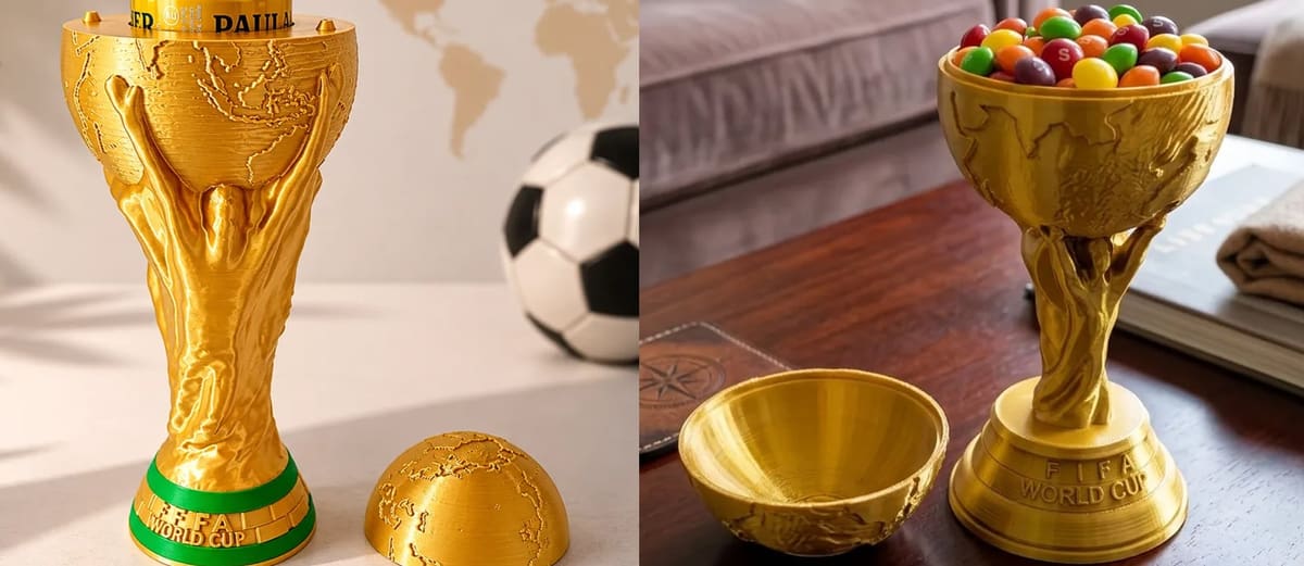 Image of 2026 World Cup 3D Models: World Cup Trophy Can Holder / Snack Holder