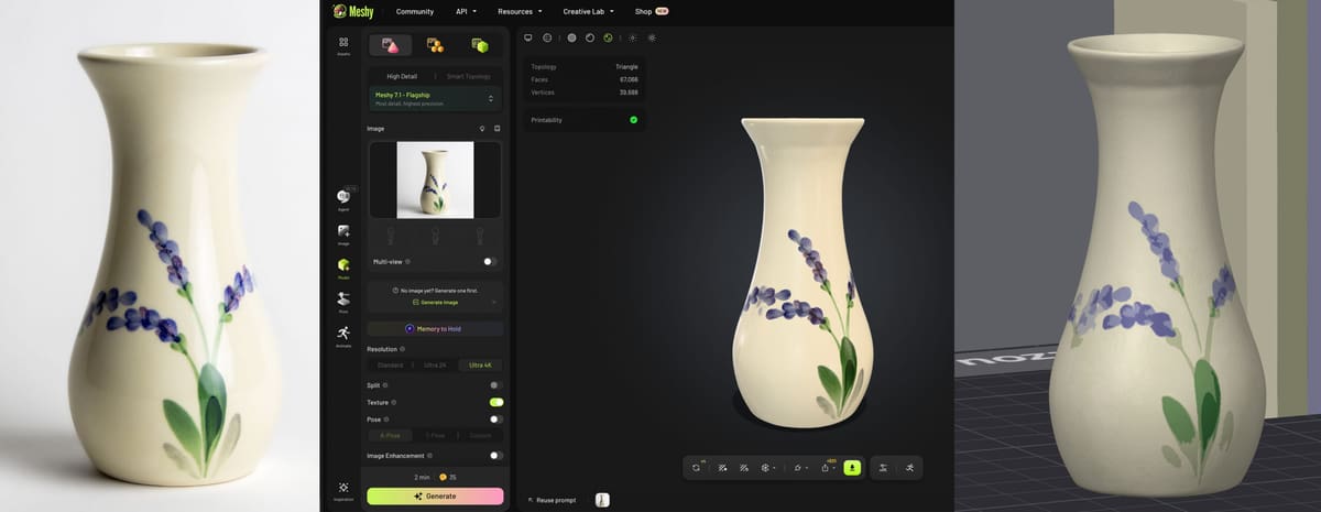 Image of Meshy 7 AI to 3D Model: Accurate Color Mapping Saves a Lot of Hassle
