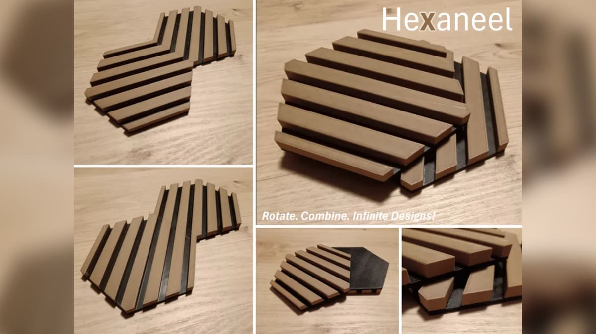 Photo de Top impression 3D / Impression 3D utile: Décoration murale modulaire Hexaneel