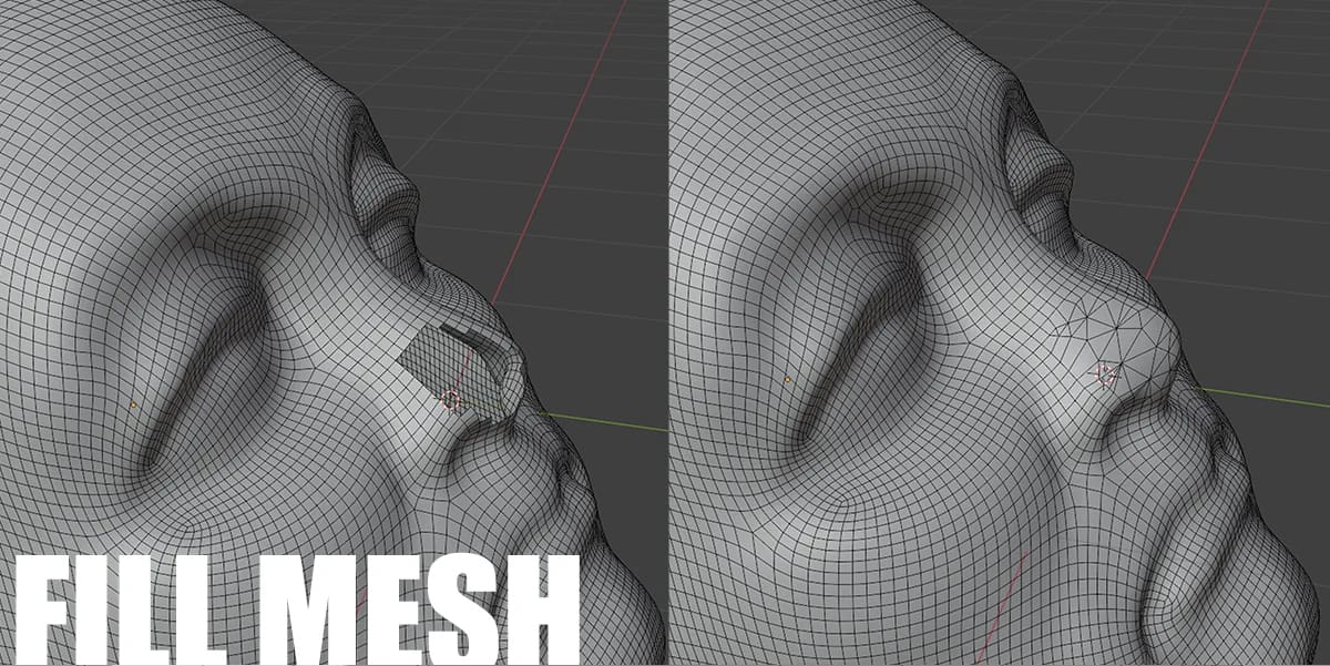 Image of Free Blender Add-ons to Fix AI Models: Fill Mesh