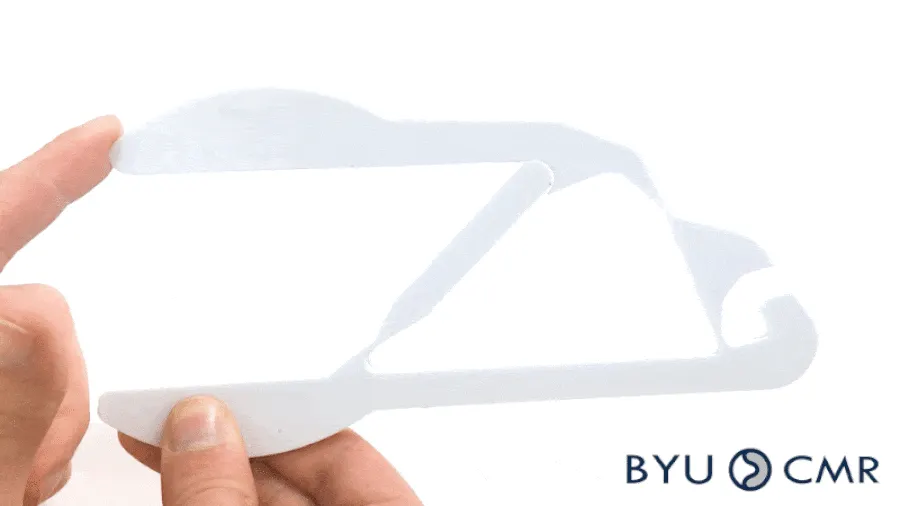 This is the first compliant design by BYU's Compliant Mechanisms Research Group