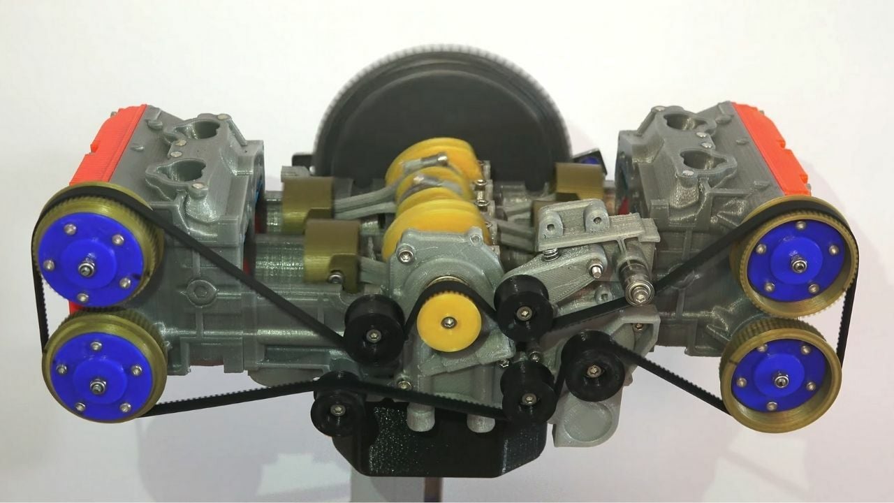 Premium AI Image  A 3d model of a race car engine