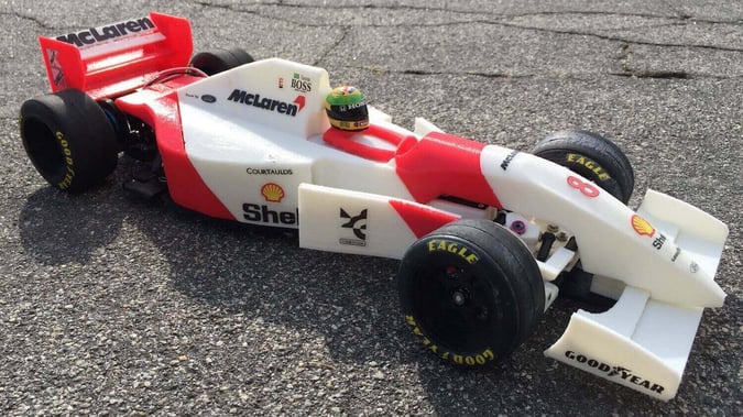 3D Printed Replica of Ayrton Senna's 1993 Mclaren F1 Car | All3DP