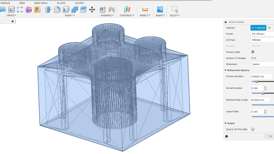 How to 3D print a stl model in Fusion 360 to a custom printer