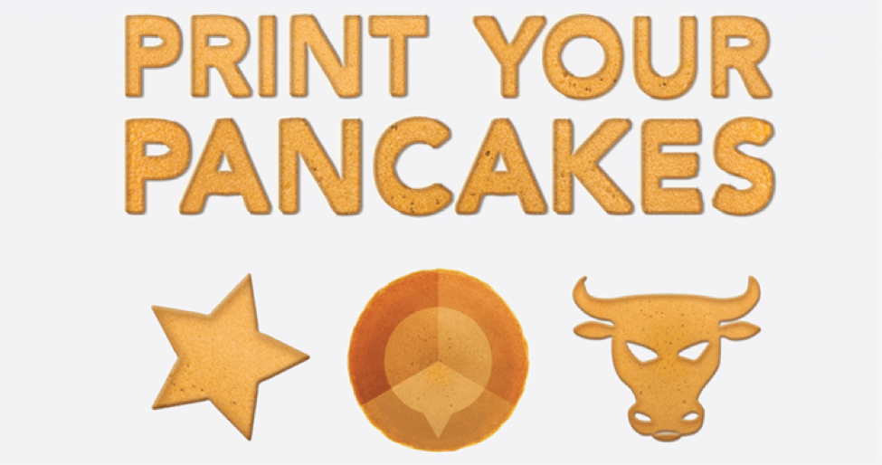 Pancake Art Machine 3D Printer Food Challenge! Surprise Characters