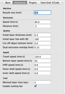 ultimaker cura usb settings