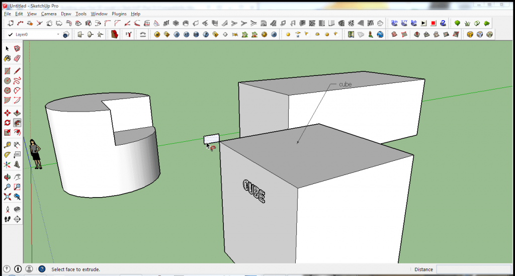 Image 15. Click on the surface of the rectangle to create the gutter