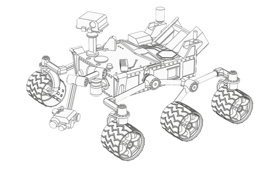 mars rover illustration