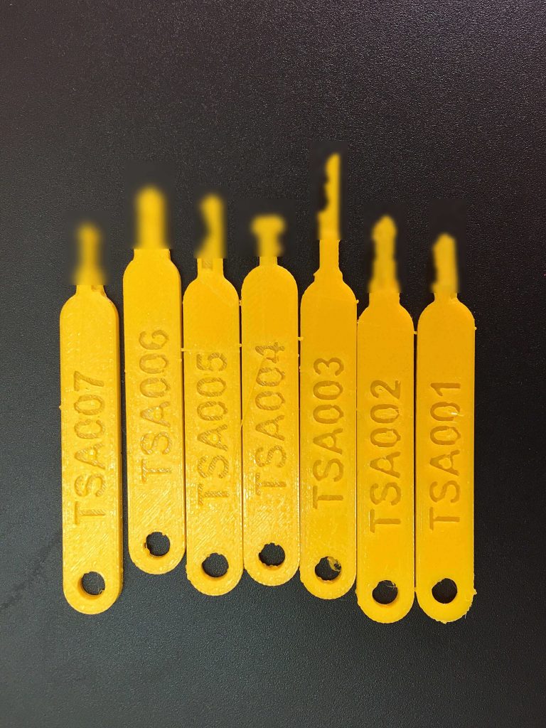tsa master key printed key
