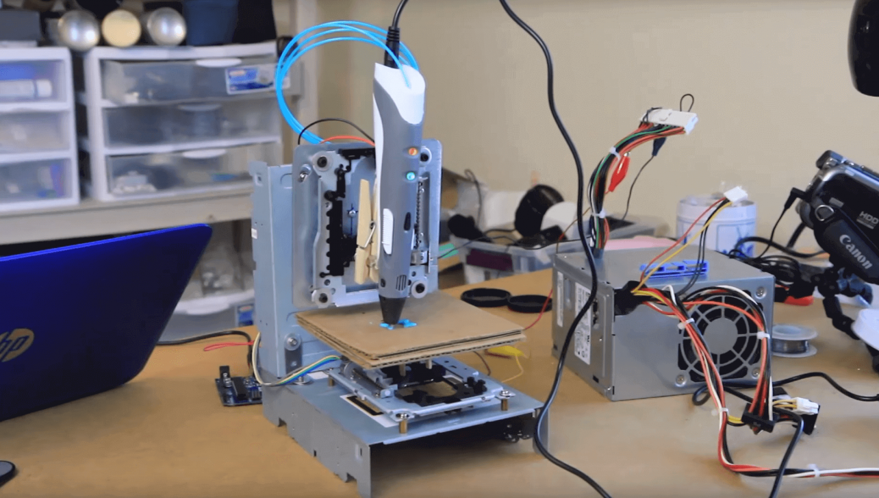 Build a Super Cheap DIY 3D Printer from Old CDROM Drives