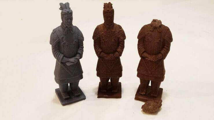 Chocolate Terracotta Warriors From a 3D Printed Mold