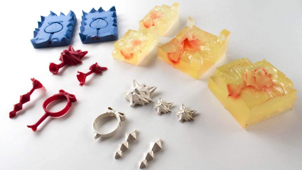 Casting Molds and Silver Jewelry Made with ZMorph 2.0 SX All3DP