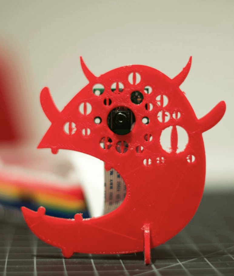 30 Great Raspberry Pi 3D Printer Projects - Raspberry Pi Camera Monster 772x910