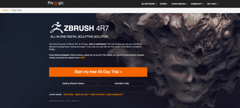 zbrush 4r7 activation key