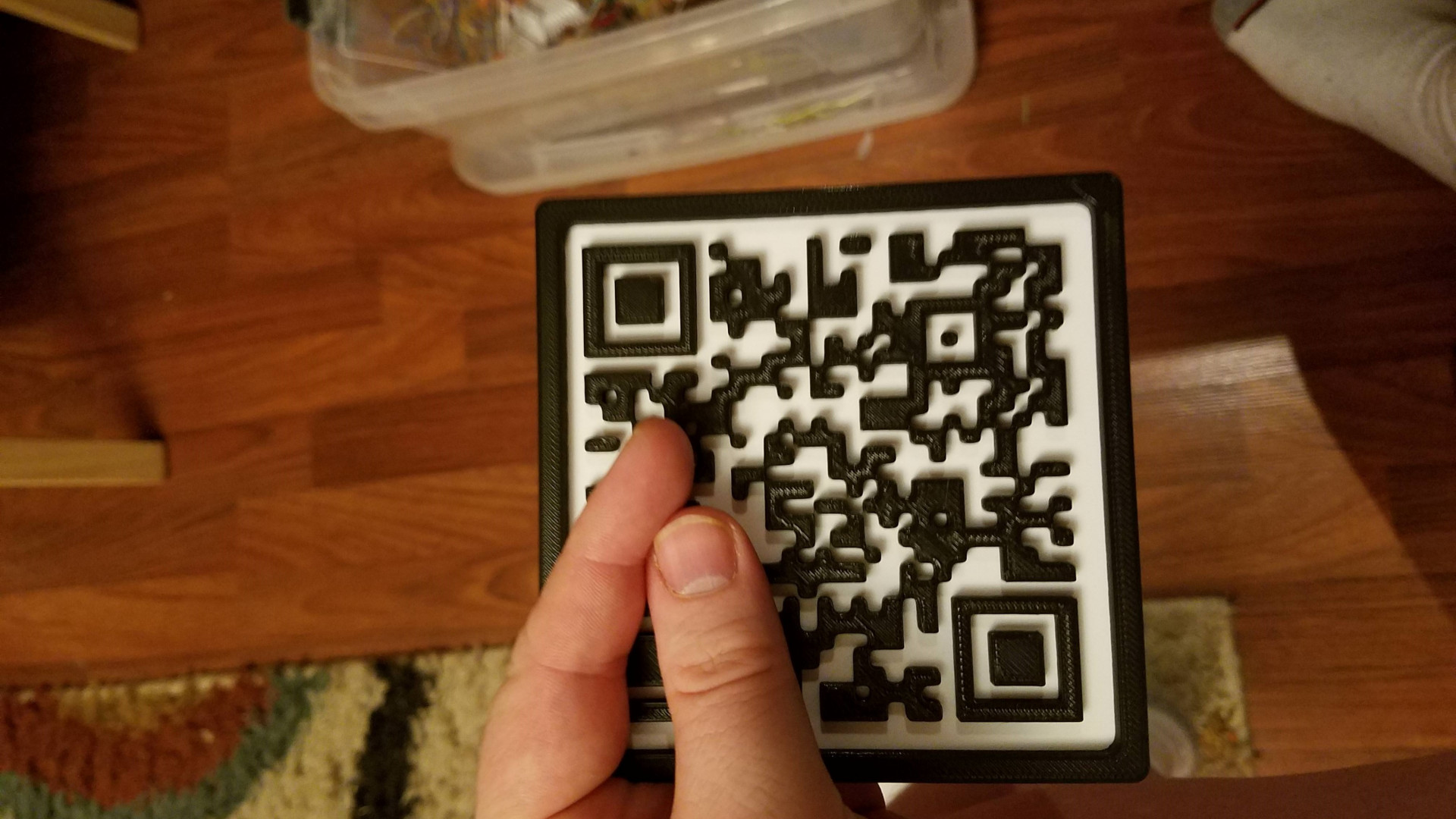 Redditor 3d Prints Wifi Password As A Qr Code Coaster All3dp