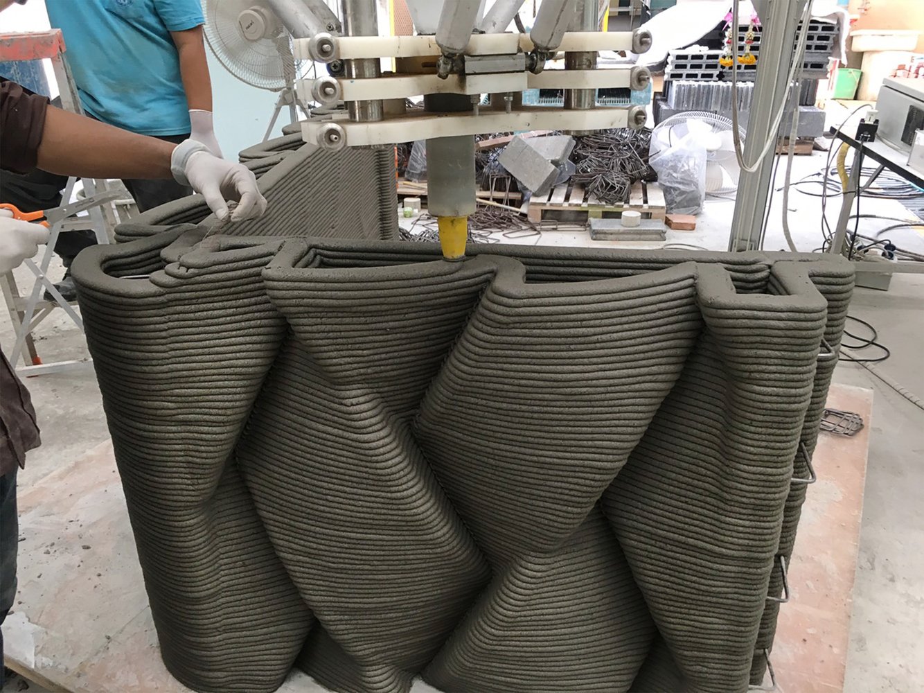 New Concrete 3D Printing Technique Creates Weaving