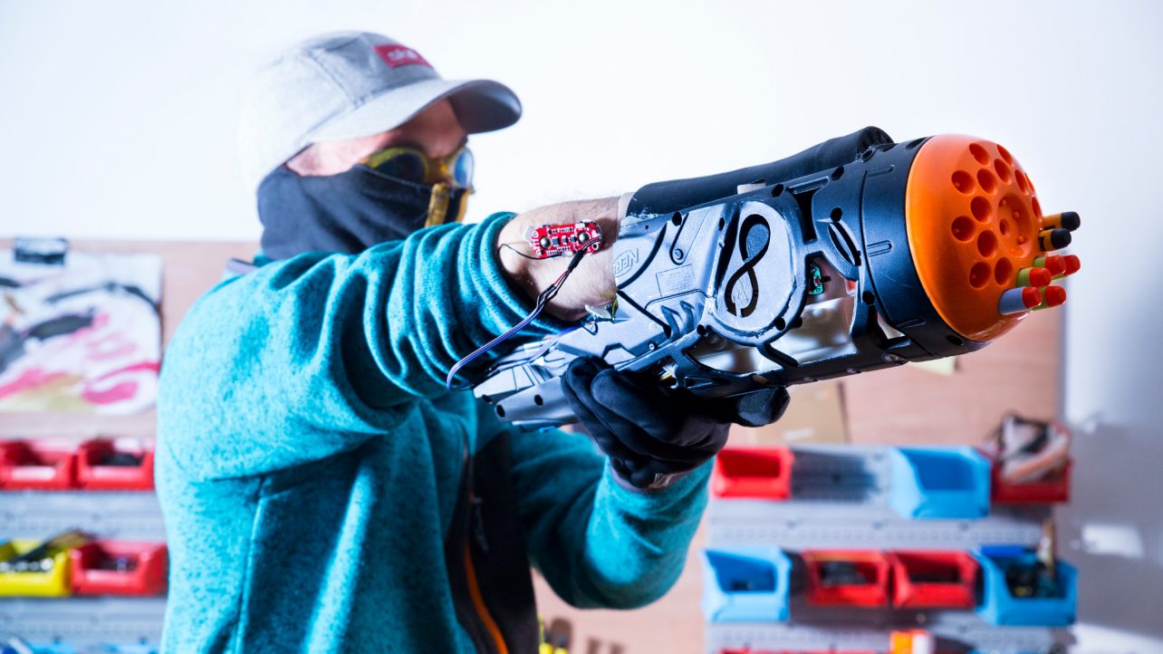 This is a Prosthetic Nerf Gun Made with 3D Printing All3DP