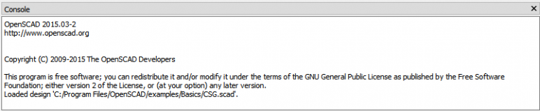 openscad echo openscad echo