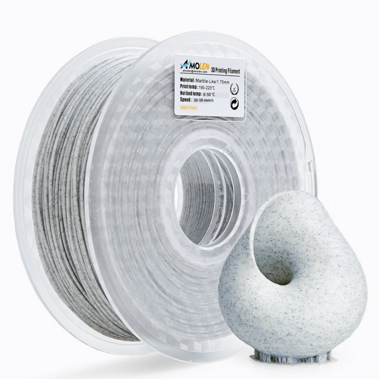 Amolen MarbleLike White PLA Filament Review All3DP