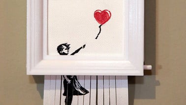 banksy bin destructing self all3dp replica
