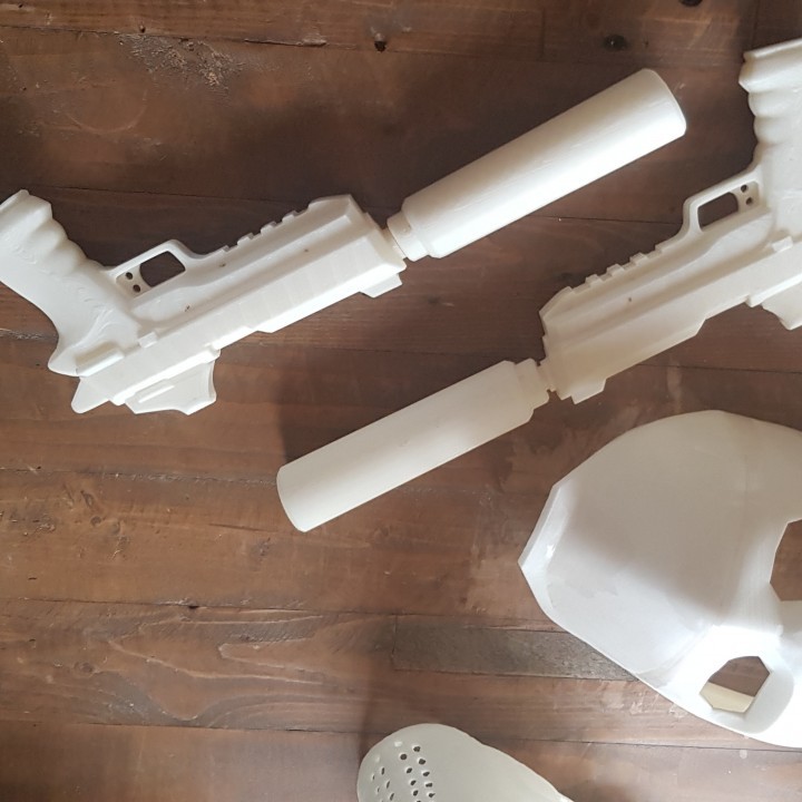 image of fortnite props to 3d print fortnite pistol with silencer - miniature fortnite 3d build fight