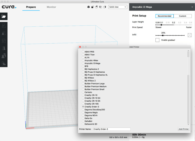 ender 3 ultimaker cura settings