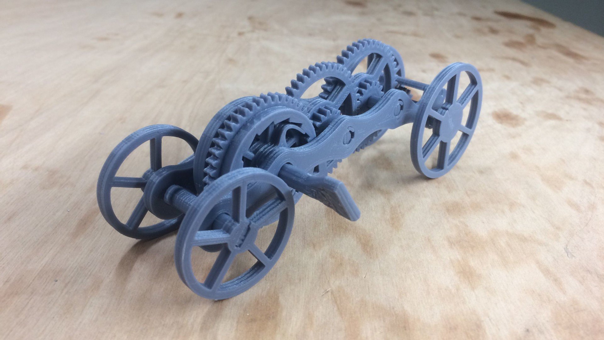 [Project] A Fully 3D Printed WindUp Car All3DP