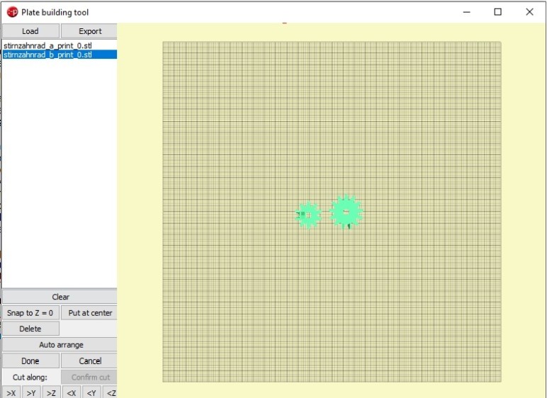 STL Plater with two objects