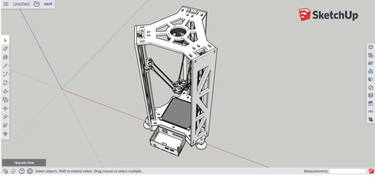 Sketchup Free user interface.